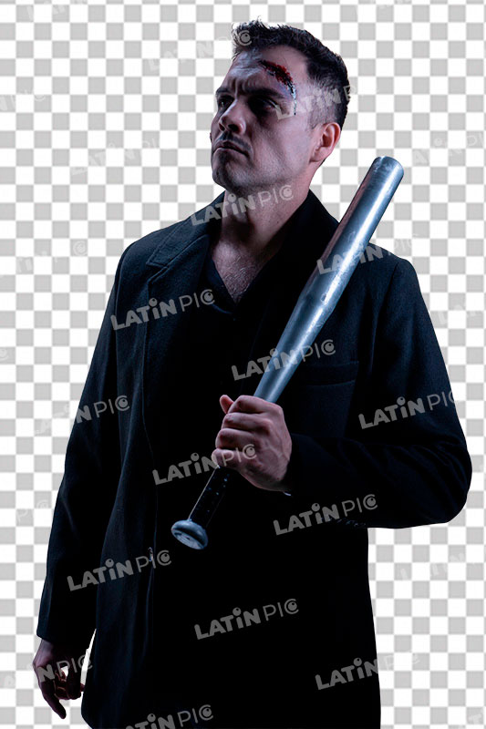 Hombre-Halloween-Saco-Bate-12