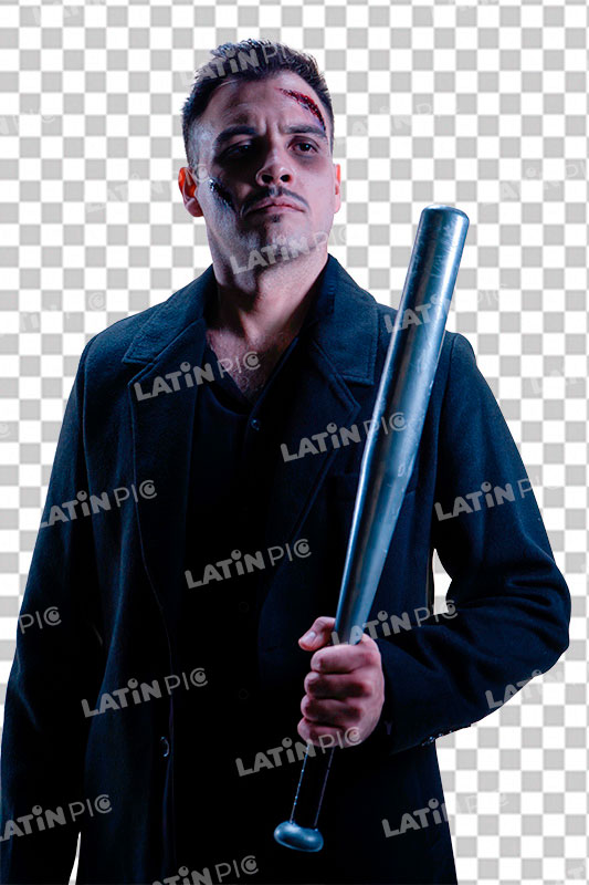 Hombre-Halloween-Saco-Bate-13