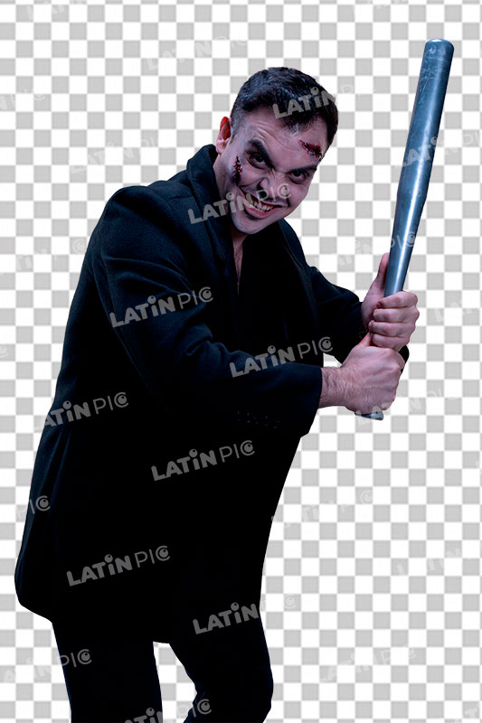 Hombre-Halloween-Saco-Bate-05