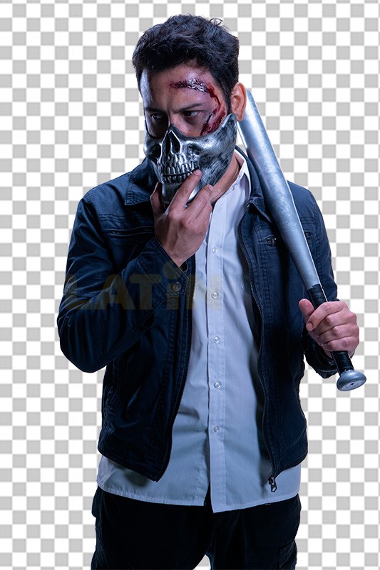 Hombre-Halloween-Mascara-Bate-03