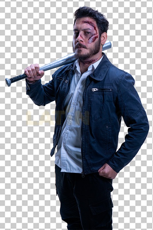 Hombre-Halloween-Barba-Bate-06