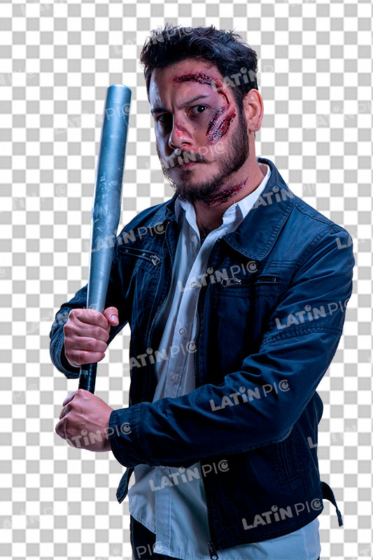 Hombre-Halloween-Barba-Bate-08