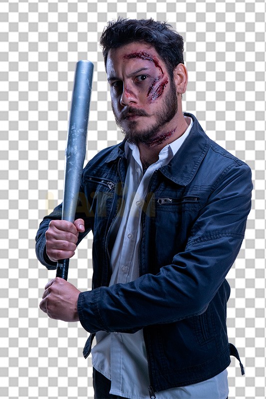 Hombre-Halloween-Barba-Bate-08