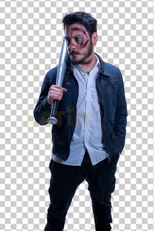 Hombre-Halloween-Barba-Bate-10