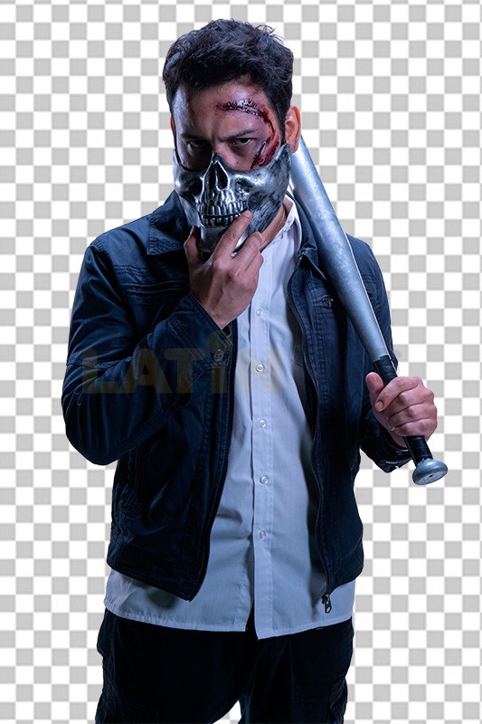 Hombre-Halloween-Mascara-Bate-02