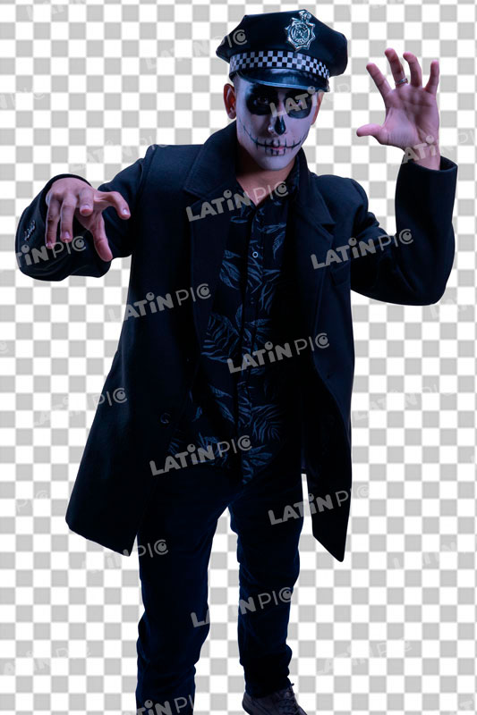 Hombre-Halloween-Policia-Saco-1