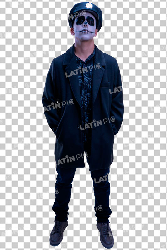Hombre-Halloween-Policia-Saco-4