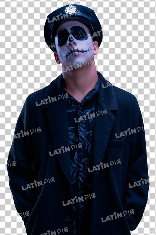 Hombre-Halloween-Policia-Saco-6