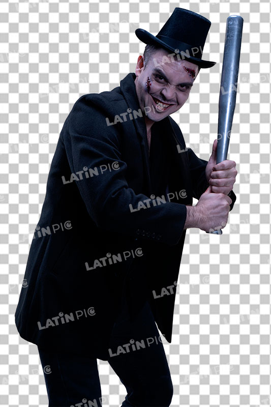 Hombre-Halloween-Saco-Bate-04
