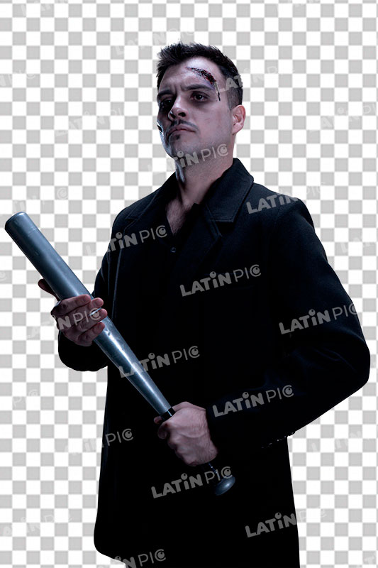 Hombre-Halloween-Saco-Bate-11