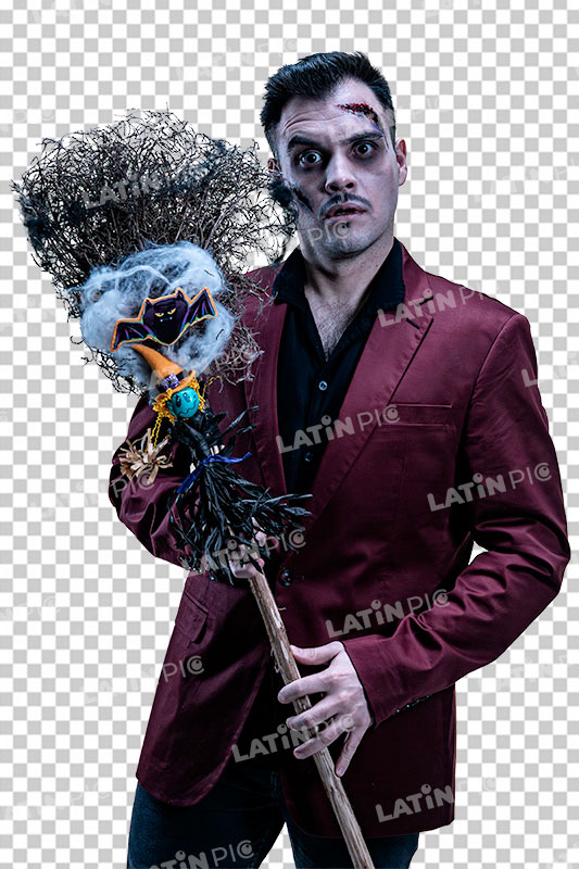 Hombre-Halloween-Saco-Granate-10
