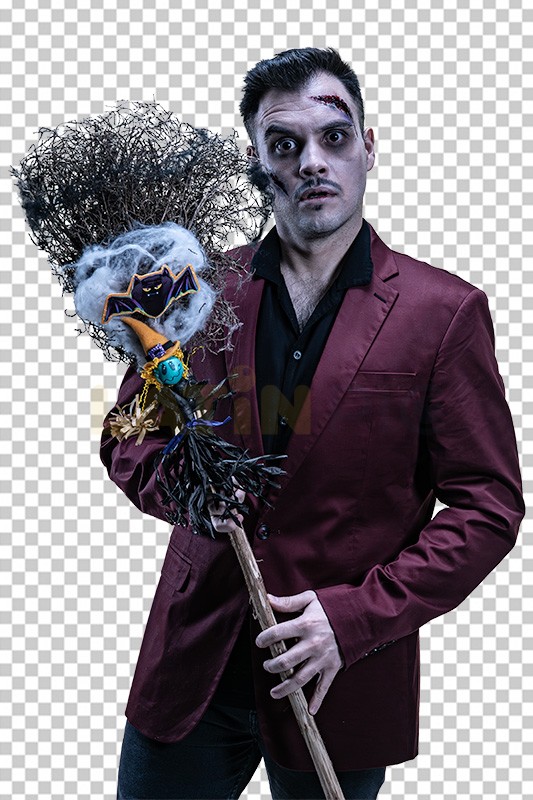 Hombre-Halloween-Saco-Granate-10