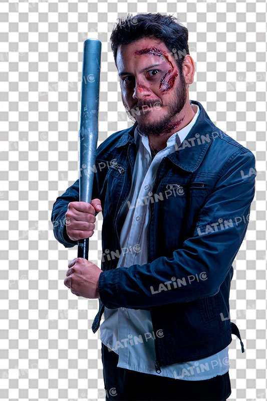 Hombre-Halloween-Barba-Bate-07