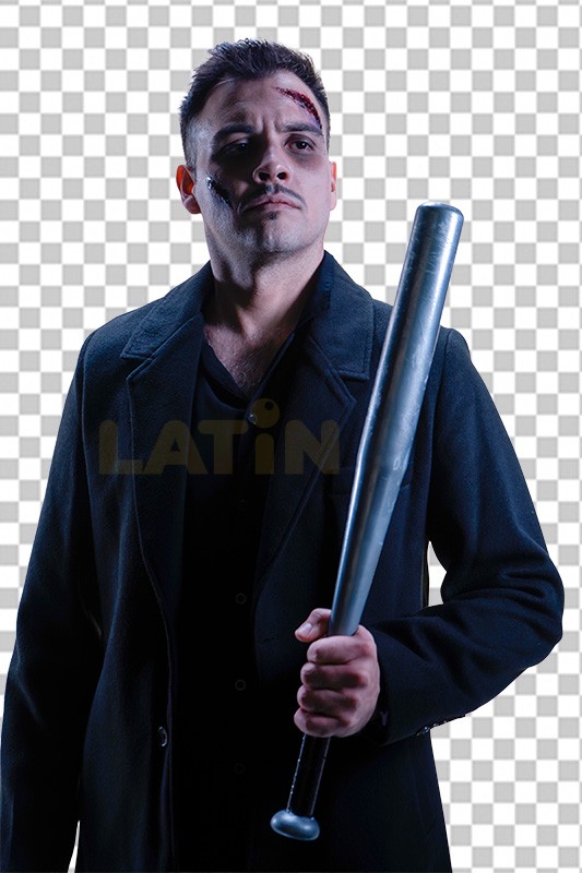 Hombre-Halloween-Saco-Bate-13