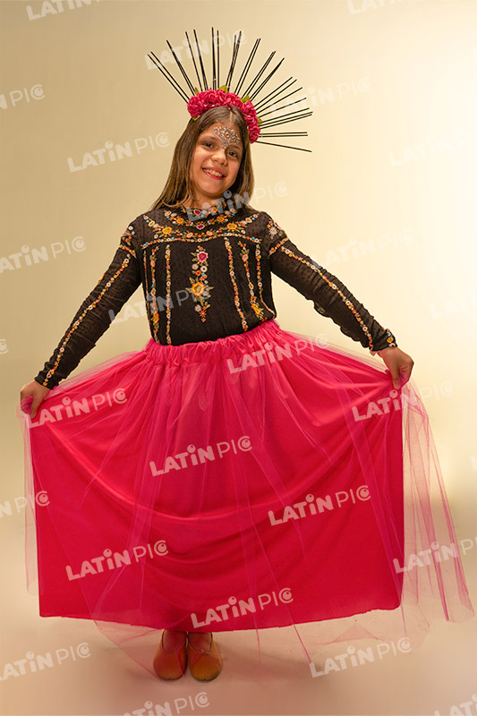 Nina-Halloween-Corona-Flores-Colores-4