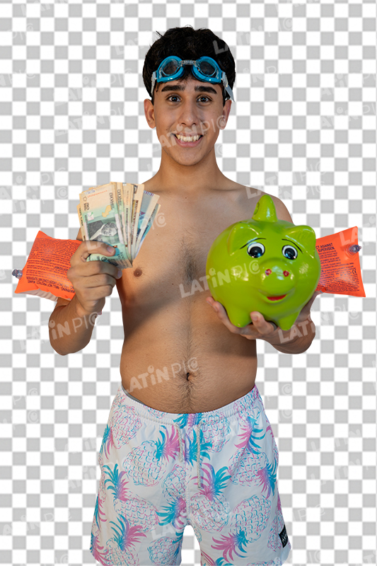 joven-ropa-de playa-ahorro-salvavidas